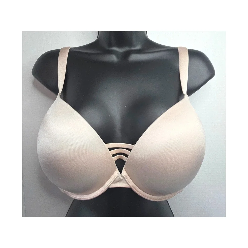 Soma Stunning Push Up Bra 40DD Nude Beige Underwire Strappy Center Gore 02 2024